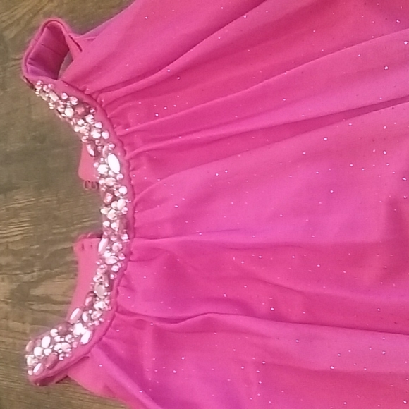 Girl's size 16 pink gradient sparkle dress, used - Picture 2 of 7